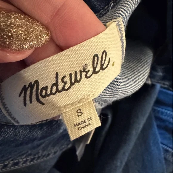 NWT Madewell Denim Blue Utility Jumpsuit Coveralls zip down size small - Picture 9 of 10